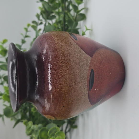 Handcrafted in Peru Signed by Artist Small Pottery Vase 1960s 1970s - Picture 5 of 11